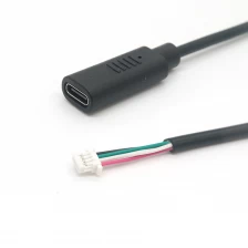 porcelana USB 2.0 Tipo C Hembra a SH1.0 Pitch -4Y Cable terminal de carcasa blanca fabricante