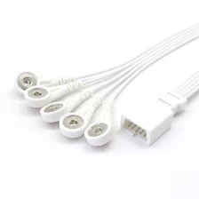China DB9 ECG EKG EMG 5 cabos e eletrodo para MEK MP1000/MP600/MP500 com AHA/IEC/Snap/Clip/Vet clip fabricante
