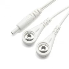 Chine Fil conducteur d'électrode de dizaines DC 2,35 mm mâle à double câble à pression ecg 3,5 mm 4,0 mm fabricant