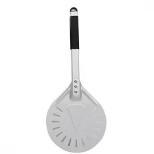 China 8 Inch Perforated Pizza Turning Peel Aluminum Pizza Shovel Suppliers manufacturer