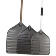 China 30cm 35cm 40cm Pizza Shovel China Suppliers Hard Anodized Aluminum Pizza Peel With Metal Detachable Handle manufacturer