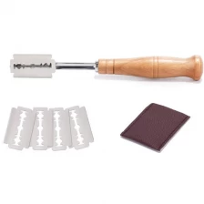 China Lame Bread Tool Blade Slashing Tool Cutter Knife Stainless Steel Home Bakers Scoring Wooden Handle Bread Lame manufacturer