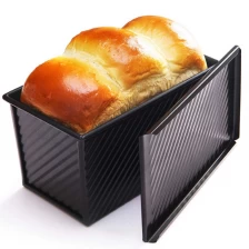 China Household Baking Tools Non-Stick Toast Mould Supplier 450g 750g 1200g Bread Mould Toast Box With Lid manufacturer