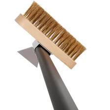 China Long Handle BBQ Grill Oven Cleaning Brush Copper Wire Brush Brass Pizza Oven Brush manufacturer