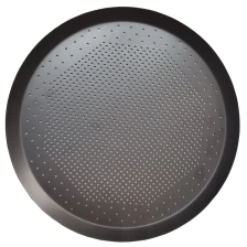 China 16 Inch Household Round Pan Pizza Perforated Mezcladora De Pan Pizza Plate manufacturer