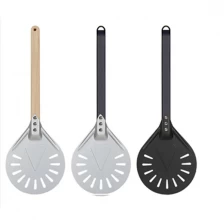 China 16 Inch Metal Round 12 Perforated Pizza Peel Set manufacturer