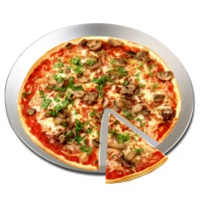 China Oven Baking Pizza Tray Aluminum Anodizing Oxidation Round Pizza Tray For Kitchenware manufacturer