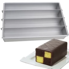 China 3 Tiers Eggless Chocolate Almond Battenberg Afternoon Tea Cake Baking Pan manufacturer