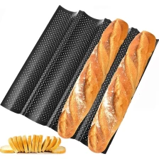 China Modern Anodised Aluminium Baking Trays French Baguette Bread Moulder manufacturer