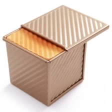 China Gold Toast Cooking Bread Mould Mini Square Loaf Tray Bread Pan Pullman manufacturer