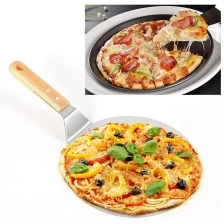 China 12 Inch Rounded Shovel Pizza Wooden Handle Stainless Steel manufacturer
