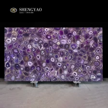 China Laje de pedra preciosa de ágata roxa fabricante