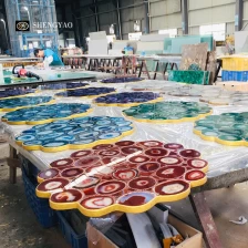 China Customized Plum Blossom Shape Agate Table Top manufacturer