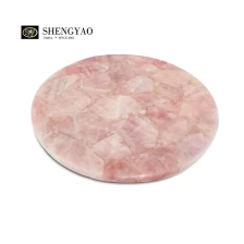 Китай Круглая столешница из розового кварца производителя