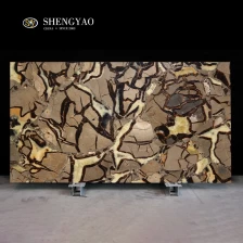 porcelana Losa de piedras preciosas de piedra de grano de leopardo personalizada fabricante