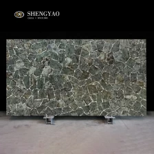 中国 天然拉长石大板加金箔|中国宝石板供应商 制造商