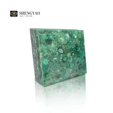 ຈີນ 1000X1000mm Green Agate Tile Gemstone Slab ຜູ້ຜະລິດ