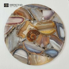 China Wholesale Natural Agate Stone Table Top,Gemstone Onyx Countertop manufacturer
