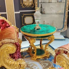 Китай Антикварный малахитовый приставной столик, торцевой столик, угловой столик, центральный столик, мебель из драгоценных камней производителя