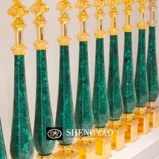 Cina Balaustra di lusso in malachite, ringhiera per corrimano in pietra preziosa con ottone produttore