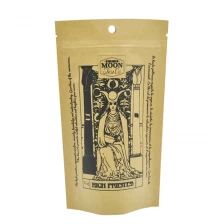 China Resealable Brown Kraft Paper Biodegradable Standing Up Packaging Bag With Zipper manufacturer