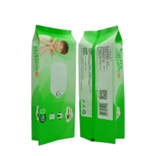 China Side Gusset Plastic Sealing Baby Wet Wipes Bag with Sticker manufacturer