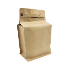 China Food Grade Brown kraft paper Coffee bags with valve manufacturer