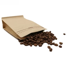 China Custom printing Brown kraft paper Coffee bag with valve manufacturer