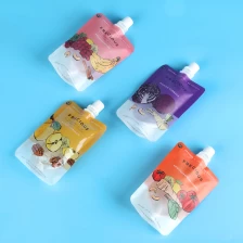 China Custom printing liquid bag honey spout pouch juice doypack with window manufacturer