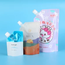 China custom refillable plastic packaging pouch spout bag with cap manufacturer