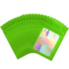 China 3 side seal bags plastic packaging ziplock pouch with clear window manufacturer