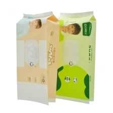 China Made in China custom printing baby Wet Wipe bag with sticker manufacturer