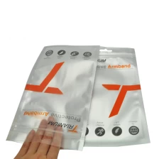 China custom zip lock flat pouches matte silver clear front window with logo manufacturer