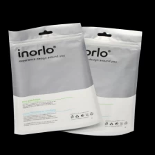 China custom lined foil clear front flat pouch with zipper top manufacturer