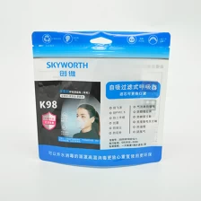 China Custom printed stand up pouch plastic zipper packaging bags for face mask manufacturer