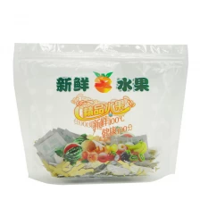China plastic transparent zip lock reusable custom printed zipper bags for fruit manufacturer