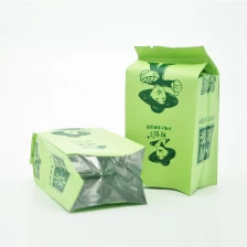 China Factory customized printed logo waterproof vertical reusable laminated plastic bag manufacturer