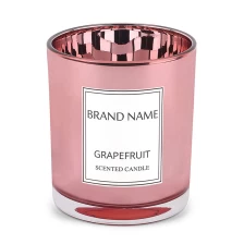 Cina Vaso per candele in oro rosa metallizzato 11oz produttore
