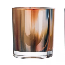 China Encha recipientes de velas de vidro colorido de 8 onças fabricante