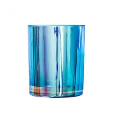 China Wholesale Iridescent Candle Jars Blue 8oz manufacturer