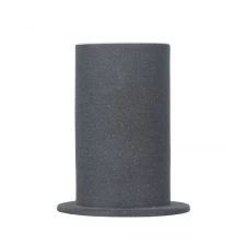 China Fábrica de castiçal de cerâmica de cilindro preto 13oz fabricante