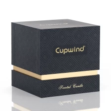 China Caixa de presente de luxo para vela perfumada preto fosco fabricante