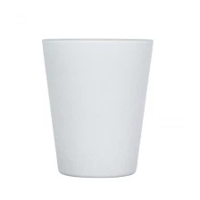 China Vela de vidro branco cônico para decoração de casa fabricante