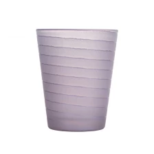 China Suporte de vela de copos highball de 14 onças com acabamento de gravura em ondas de areia fabricante