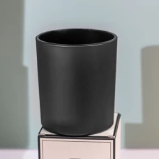 China Suporte de vela de vidro preto fosco 8 onças para velas perfumadas fabricante