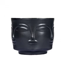 China Produtos de decoração para casa castiçal a granel fábrica de cerâmica preta fosca fabricante
