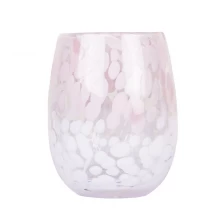 China Copo de vidro de vinho de luxo 13 onças feito à mão para velas de soja fabricante