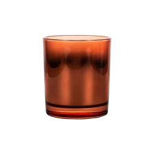 Chiny Brązowa metaliczna powłoka Szklany słoik do świec Ombre Finish producent