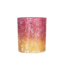 China Gradient Color Spraying 8oz Glass Candle Vessel manufacturer