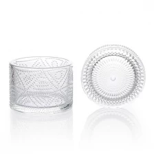 中国 豪华纯蜡烛玻璃 7 盎司带玻璃盖“Hobnail” 制造商
